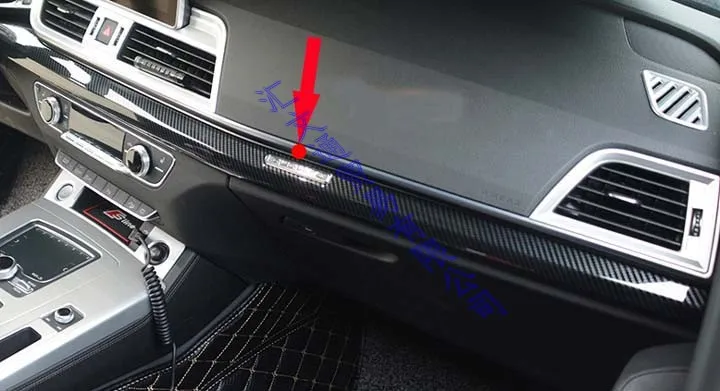 Für Audi Q5 FY 2018 2019 2020 2021 Schmücken Zubehör Carbon Faser Stil  Center Konsole Innen Instrument Panel Um Trim - AliExpress