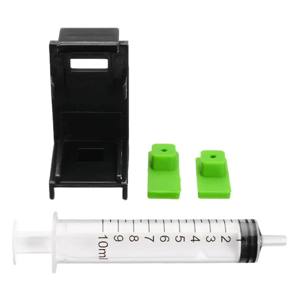 

3 in 1 Ink Refill Cartridge Clip + 2pcs Rubber Pads + Syringe Tool Kit for HP 60/61 Printer Ink Absorbing Tool