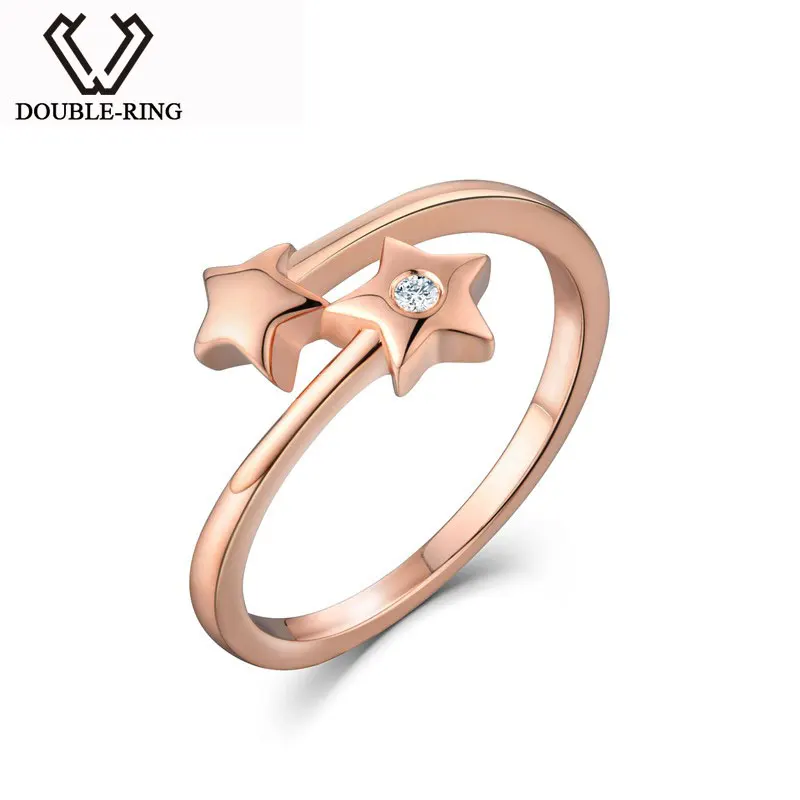 Дважды R 0.02ct Алмаз Настоящее 925 Щепка Кольца алмазная | Украшения и аксессуары