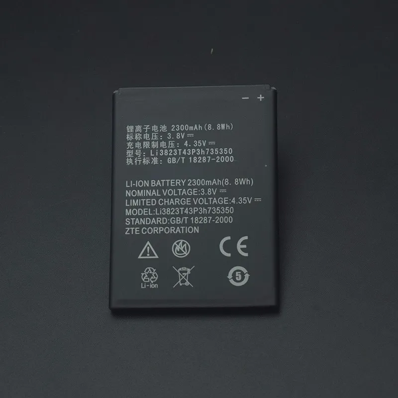 Высококачественный аккумулятор ZTE N986 Li3823T43P3h735350 2300 мАч для мобильного телефона V975