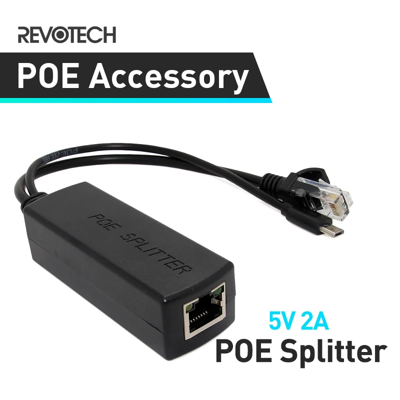 Новый стандарт IEEE 802.3af 10/100 м PoE сплиттер 5 в 2A выходная мощность через Ethernet для ip камеры Micro USB разъем|power