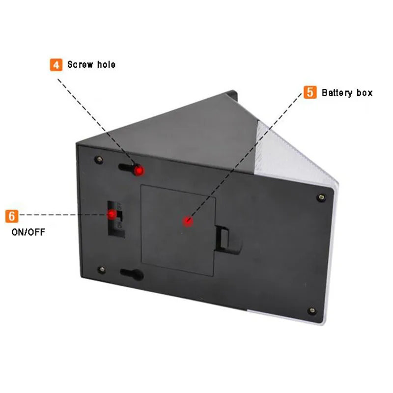 Hi-Lumix Triangle 12Leds solar led wall light PIR motion sensor IP45 Waterproof outdoor lamp Wireless White light Garden,Fence