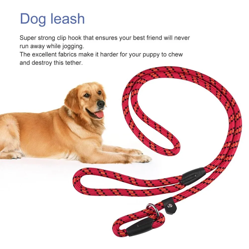 

High Quality Pet Dog Leash Rope Soft Nylon Training Lead Pet Dog Leash Anti Slip Dog Strap Rope