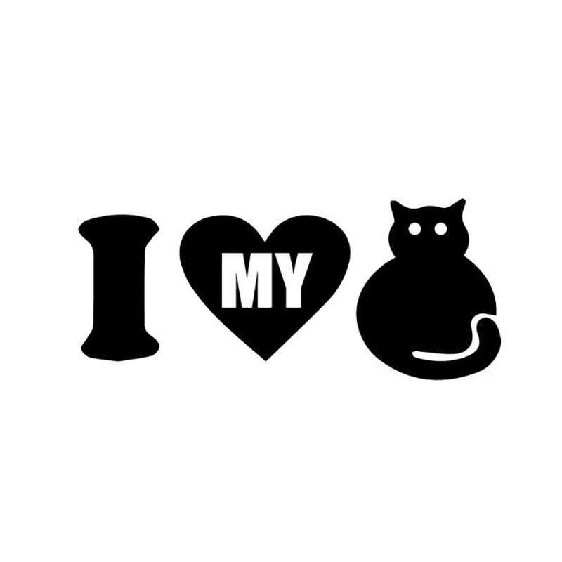 I LOVE MY MAINE COON CAT Sticker Car Truck Window Breed Kitten Heart Cute Gift