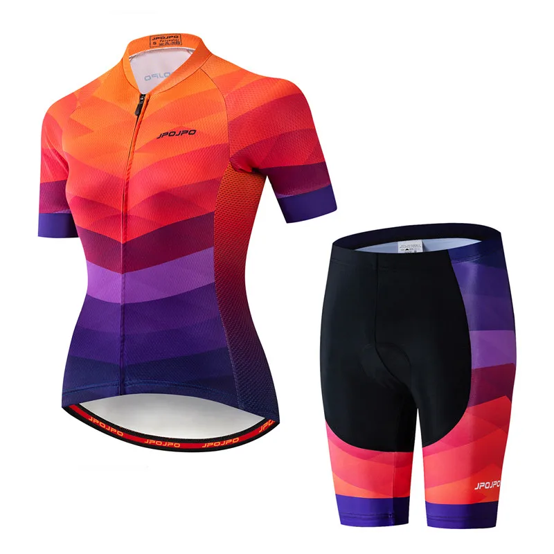 JPOJPO Pro Team Велоспорт Джерси Набор для женщин MTB велосипедная одежда анти-УФ велосипедная одежда короткий рукав велосипедная одежда uniforme - Цвет: Style 6