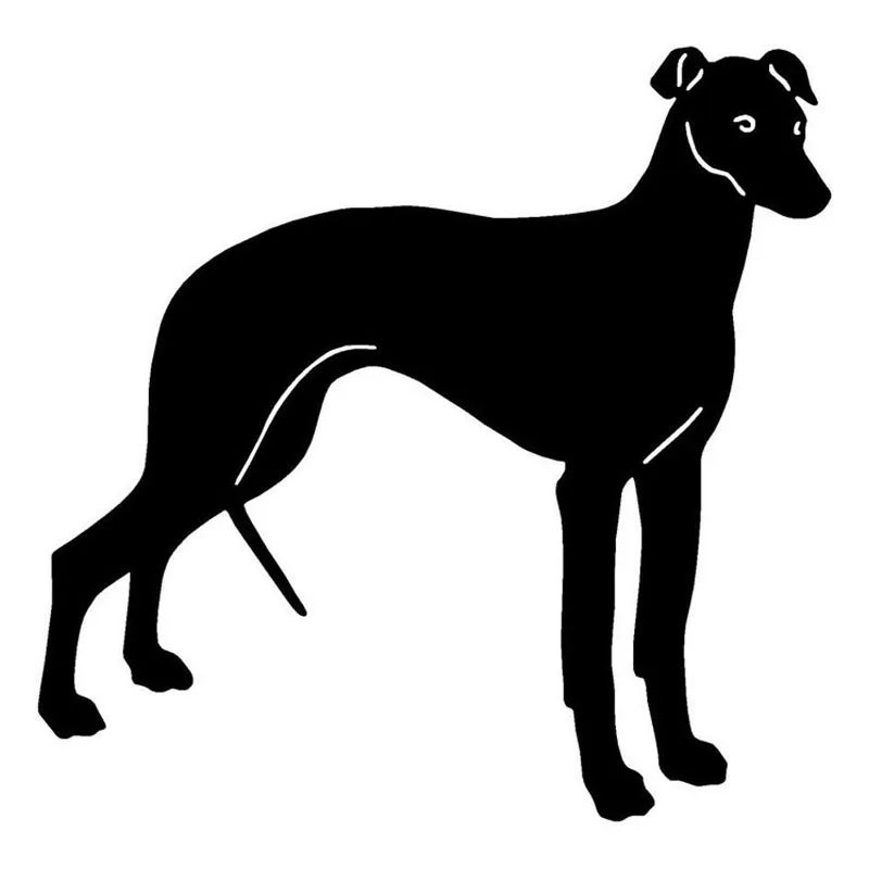 

13*12.7CM Greyhound Dog Car Stickers Personality Vinyl Decal Car Styling Truck Decoration Black/Silver S1-0954