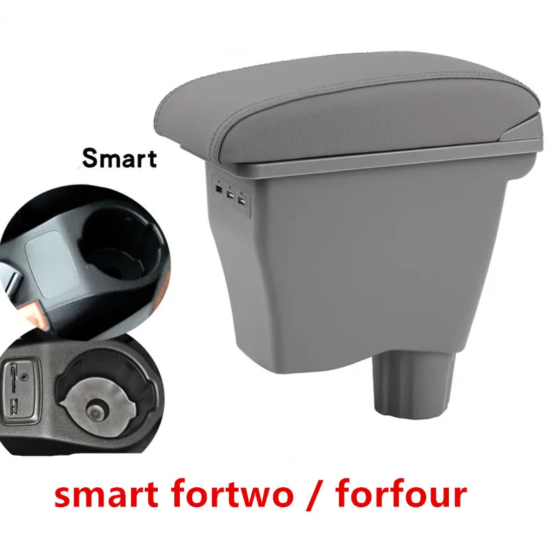  Para smart fortwo apoyabrazos caja universal car center console smart forfour caja de modificación 