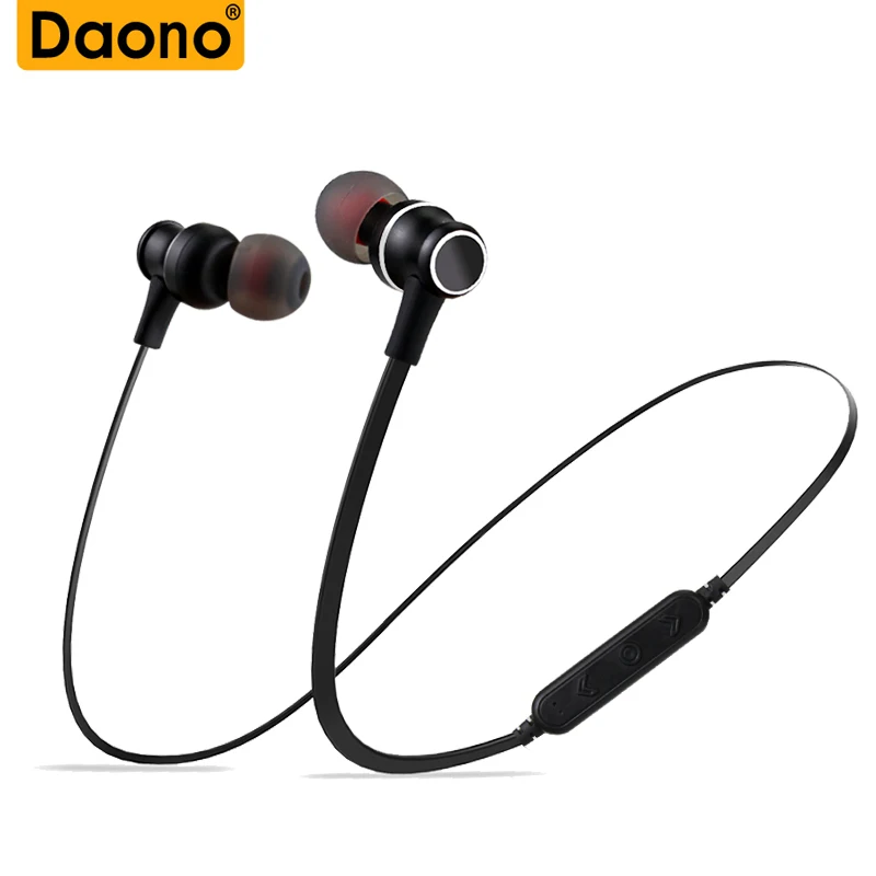 2018 DAONO Новые Bluetooth наушники спортивные HIFI беспроводные музыкальные магнитные наушники Поддержка Micro SD TF с микрофоном|Наушники и гарнитуры| | АлиЭкспресс