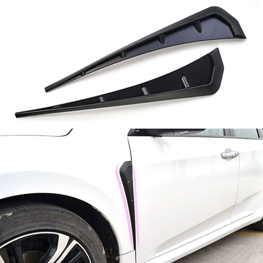 For Honda Civic 10th 2016 2017 2018 2pcs ABS Car Front Wheel Side Vent Fender Trim Shiny/Matte Black Decorative Accessories-in Chromium Styling from ...