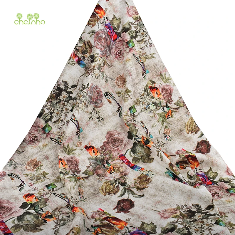Chainho, серия цифровой печати, хлопковая льняная ткань с принтом для шитья и шитья дивана, скатерти, занавески, сумки, подушки Материал
