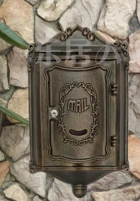 

Rustic Aluminium alloy Mail Box Mailbox Metal Letters Post Box Wall Mounted Postbox Country Home Decor Garden Yard Supplies