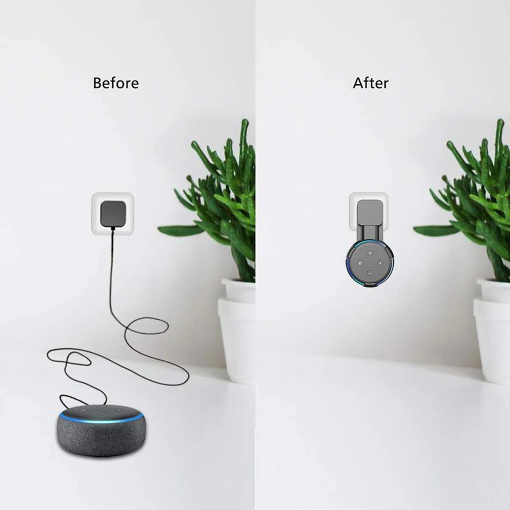 Outlet Wall Mount Holder For Echo Dot 3 Bracket Home music speaker Mount Voice Assistant In Kitchen Bedroom Portable Audio Stand