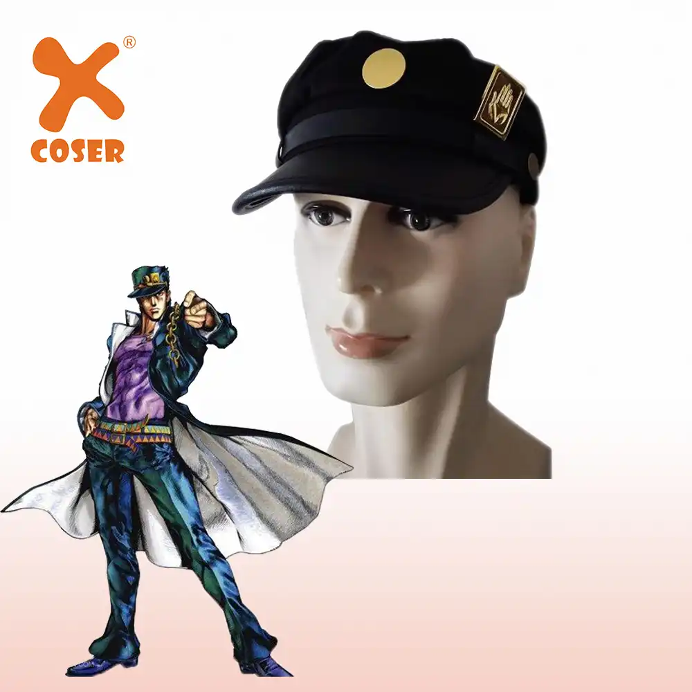 Teens Jotaro Cosplay Visored Baseball Cap Hat Props