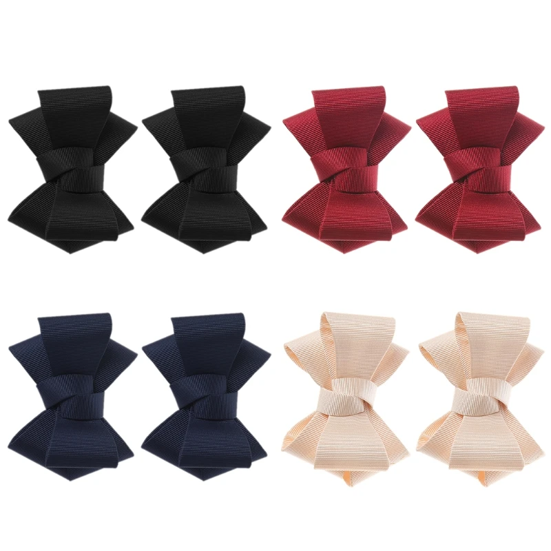 

2Pcs DIY Bowknot Patches Shoe Clothes Applique Decoration Accessories Embroidery