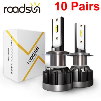 

10pcs /Lot CSP Car Led Headlight Bulb Lamp H4 H7 H11 40W/pair HB4 H1 Auto Car High Low Beam 6000K 12V Light Source Roadsun C7