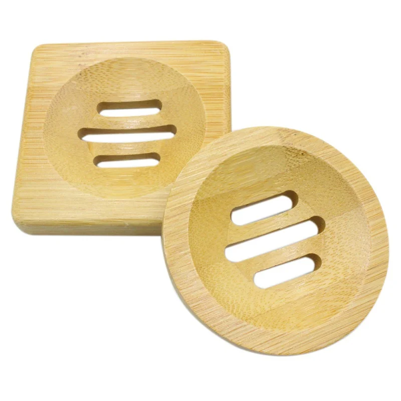 

Natural Wooden Soap Tray Portable Soap Dishes Bathroom Soap Drain Rack Holder Shower Soap Stand Storage Box