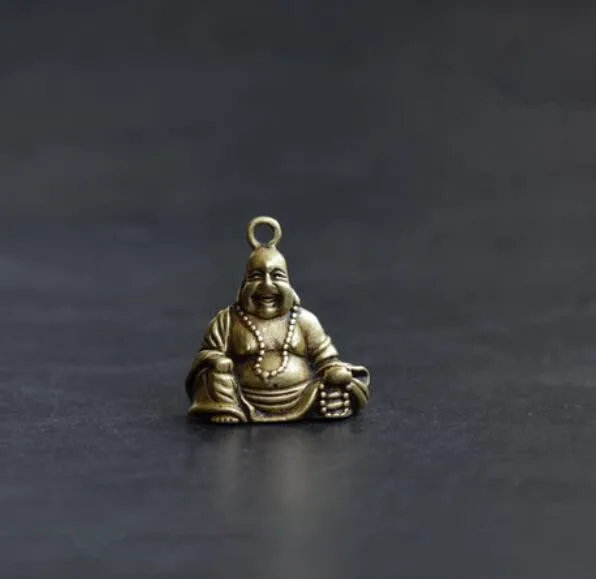 

Collection archaize brass Maitreya Buddha small pendant