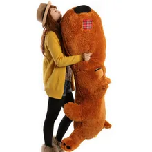 plush super huge big head dog toy brown lying unlucky dog doll pillow birthday gift about 160cm