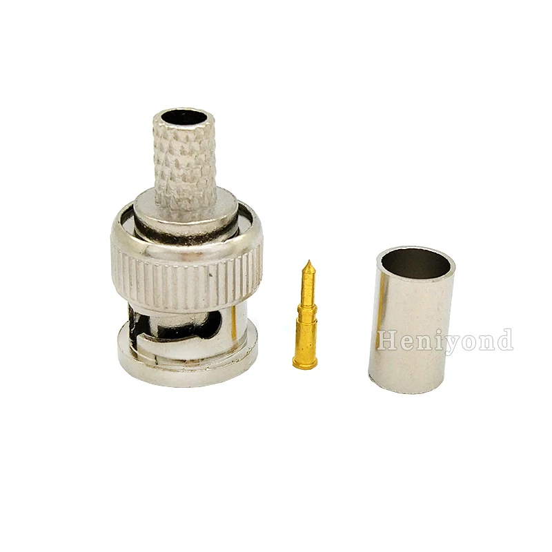 10PCS BNC male plug for RG59 coaxial cable BNC Connector Adapter female 3-piece crimp connector RG59 Coupler for CCTV Camera 10PCS BNC male plug for RG59 coaxial cable BNC Connector Adapter female 3-piece crimp connector RG59 Coupler for CCTV Camera
