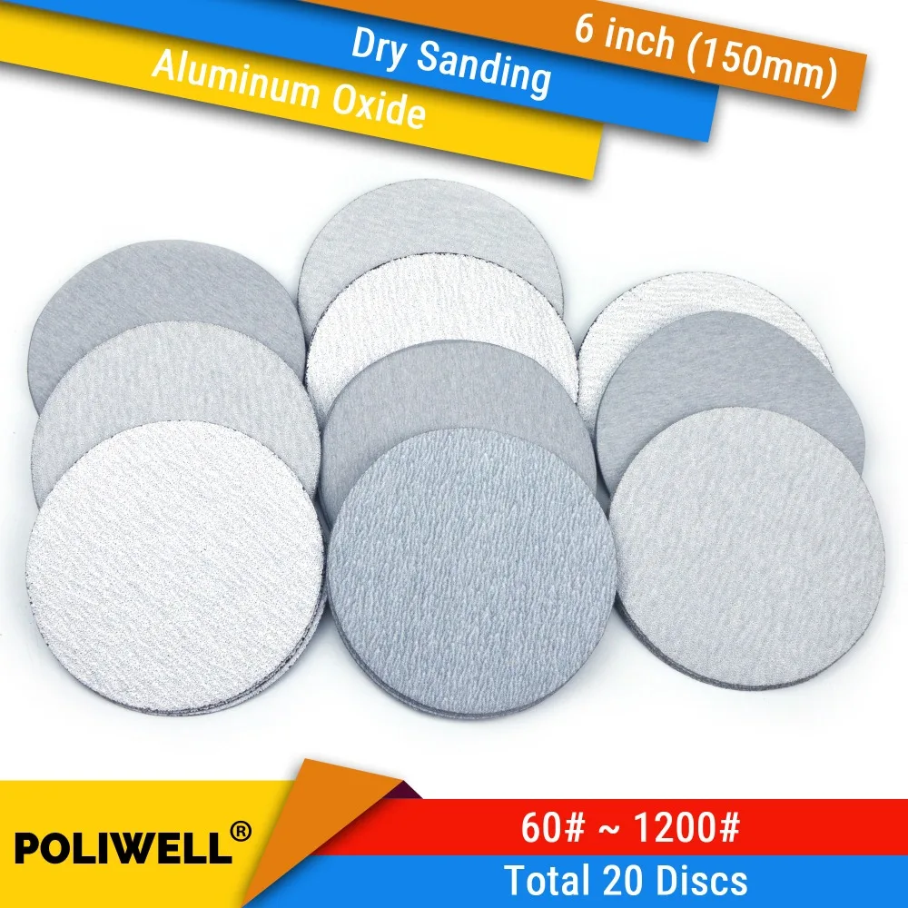 1" 2" 3" 4" 5" 6" 7" Dry Sanding Disc 60-1200 Grit Hook Loop Sandpaper Polishing