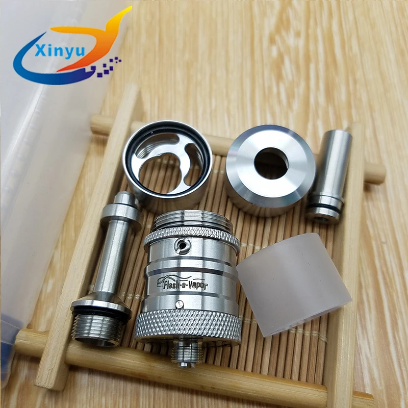  2018 Newest Flash e Vapor V4.5 RTA 6ML Capability 316 stainless steel Rebuildable Tank Atomizer 23M