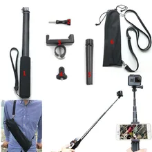 

2019 NEW Set Mini Bag Mount Monopod Tripod With Phone Clip Mount For Gopro Hero 7 6 5 4 3 Hero2018 For Xiaomi YI 4K/4K+ /YI LITE
