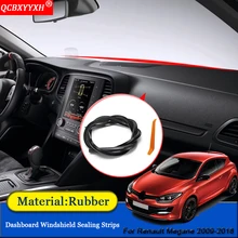 QCBXYYXH автомобильный Стайлинг резиновые анти-звуконепроницаемые не пропускающие шума пылезащитные приборной панели автомобиля Лобовое стекло уплотнительные полосы для Renault Megane 2009