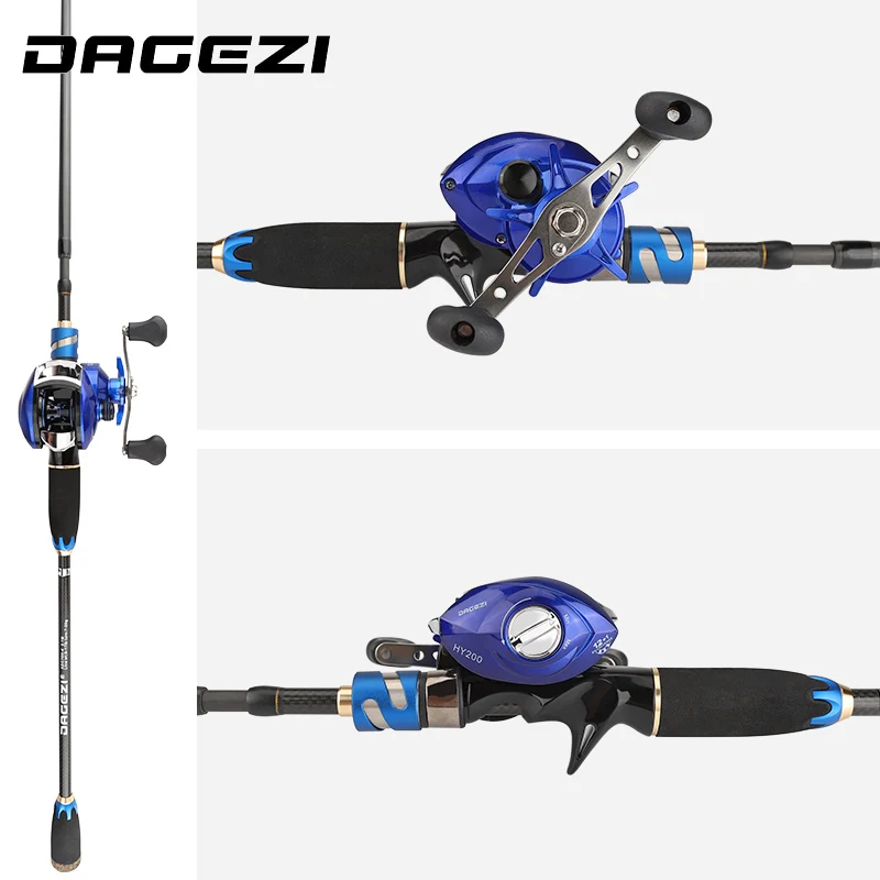 DAGEZI Lure Fishing Rod Combo Baitcasting reel Fishing wheel lure Rod combo 1.8m/2.1m/2.4m casting rod+reel fishing tackle DAGEZI Lure Fishing Rod Combo Baitcasting reel Fishing wheel lure Rod combo 1.8m/2.1m/2.4m casting rod+reel fishing tackle
