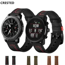 Кожаная Ременная Передача S3 frontier для samsung Galaxy watch active/46 мм 22 мм ремешок для часов 20 м correa amazfit bip huawei watch gt ремешок