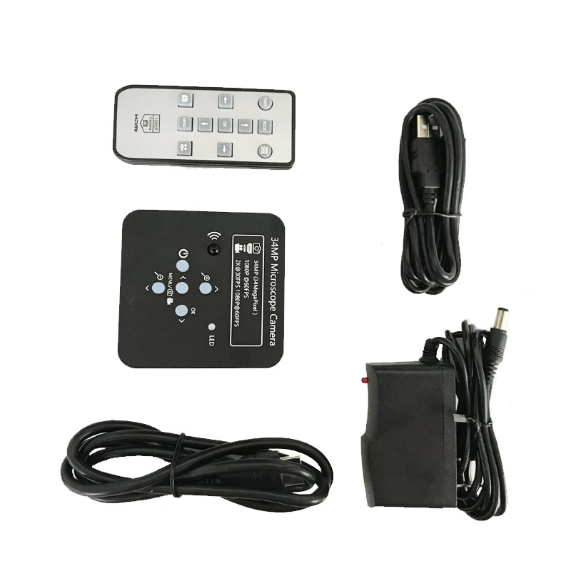 Промышленный видеомикроскоп 34MP 1080P 60FPS HDMI USB камера 180X 300X C образное Крепление