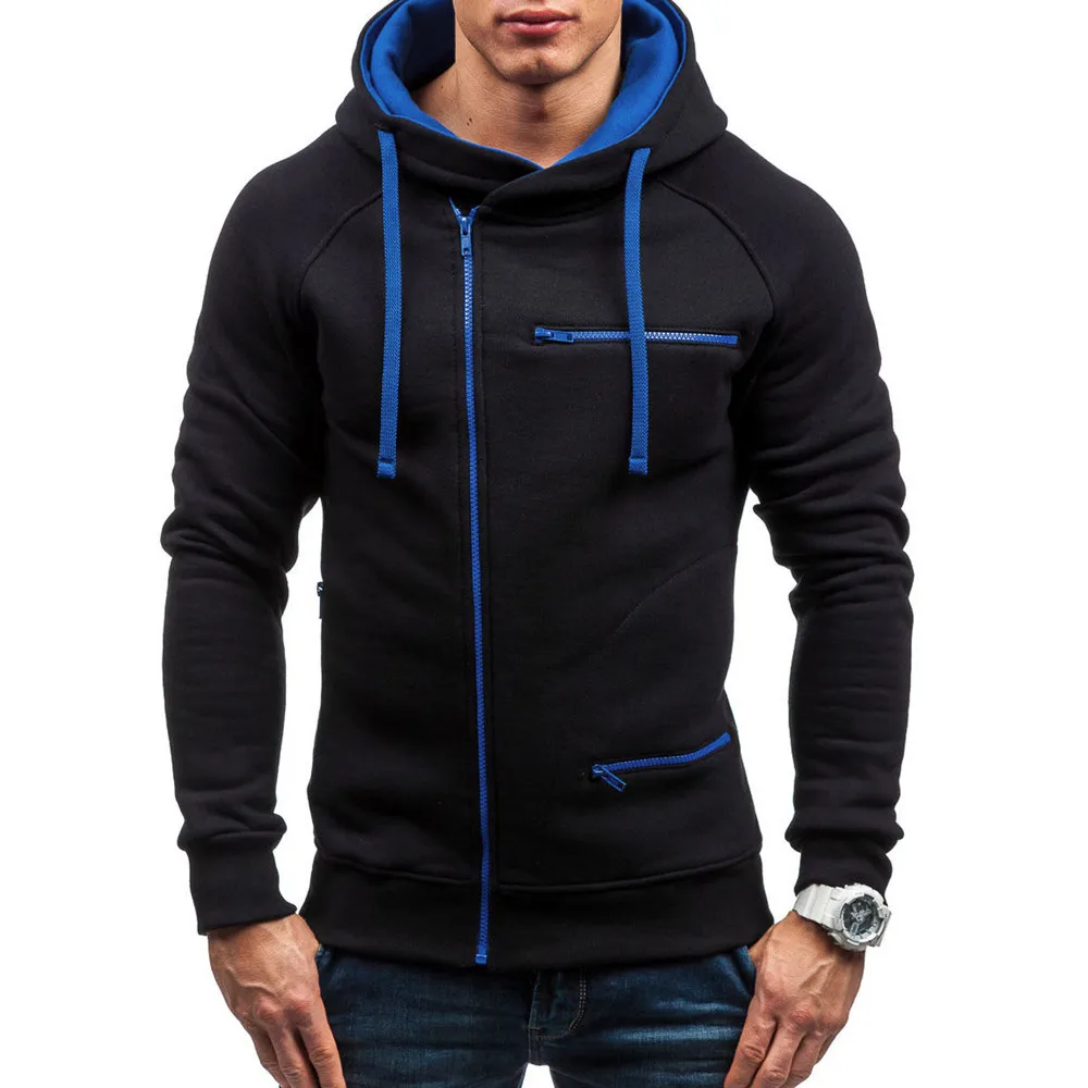 Men's Hoodies Autumn Casual Solid Long Sleeve Hoodie