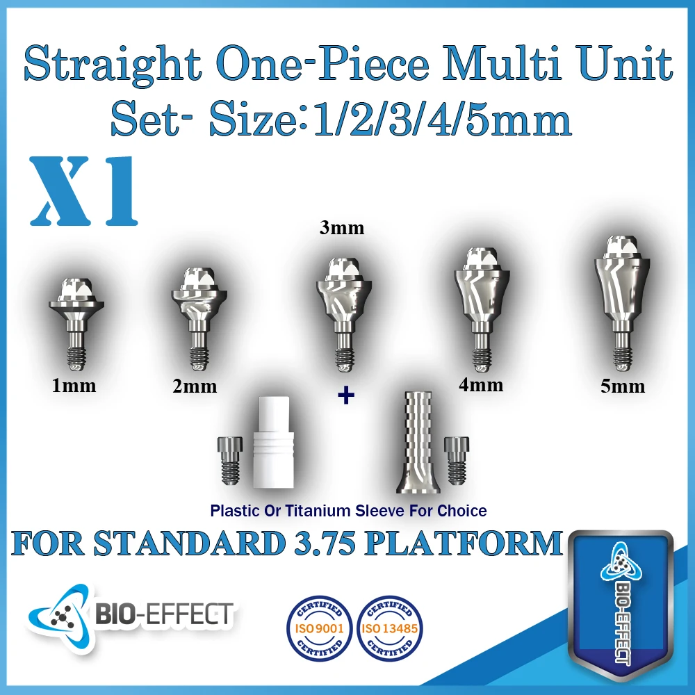 

1x Straight One-piece Multi-unit Abutment Set ,For Internal Hex Dental Implants,Bio-Effect ,Top Dental Company