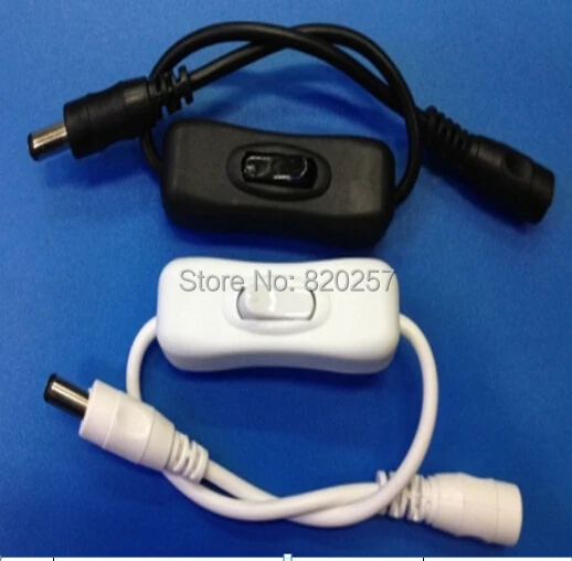 

Free shipping 20pcs lot DC connectors female and male at each ends, with on/off switch button