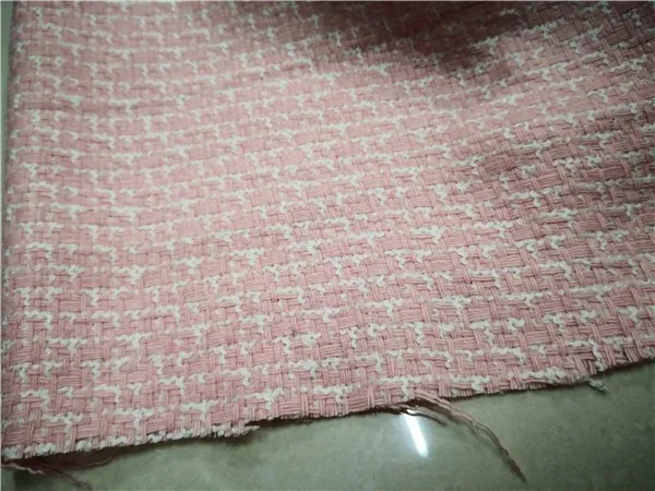 

free ship light pink COTTON tweed fabric by meter 59" wide