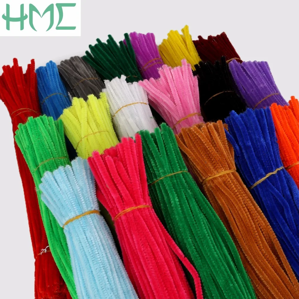 100pcs Montessori Materials Chenille Children Educational Toy Crafts For Kids Colorful Pipe Cleaner Toys Craft Handmade DIY