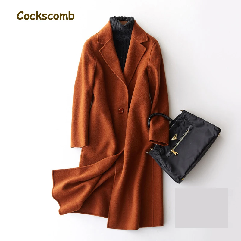 2018 New Double Face 100 Pure Wool Winter Coat Women