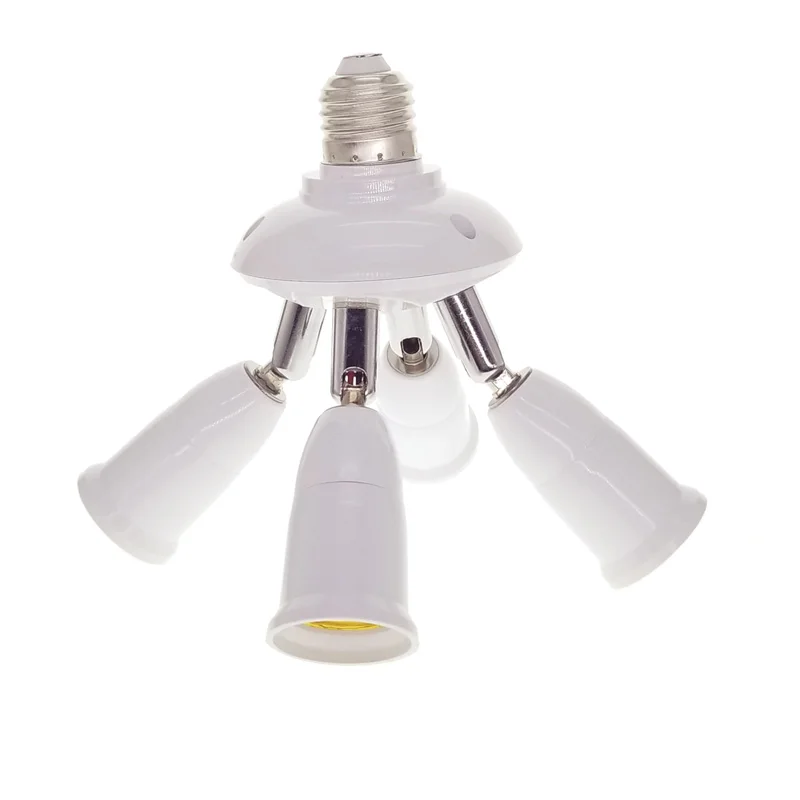 Регулируемый вращающийся 5 в 1 E27 Цоколь светодиодный держатель лампы разъем сплиттер светильник лампа адаптер держатель 1 до 5 цоколей лампы
