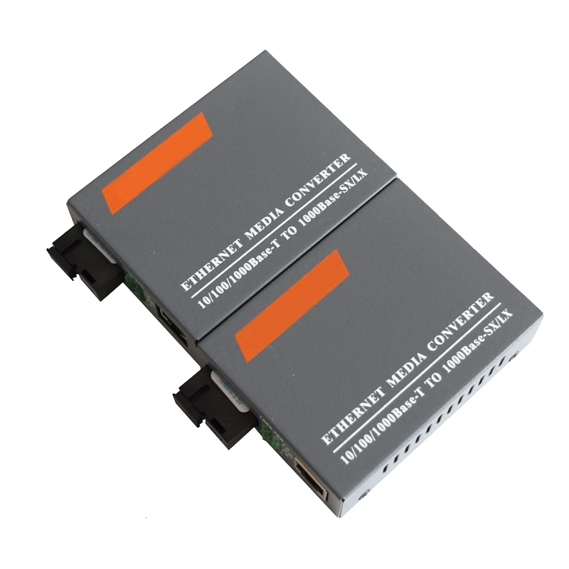

1 Pair HTB-GS-03 A/B Gigabit Fiber Optical Media Converter 1000Mbps Single Mode Single Fiber SC Port 40KM External Power Supply
