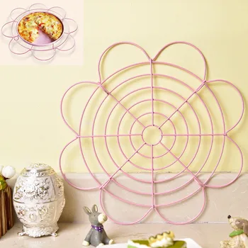 

Nonstick Cake Cooling Racks Wire Net Flower Shape Cookies Biscuits Drying Stand Cooler Holder Pan Oven Kitchen Baking Tools BM48