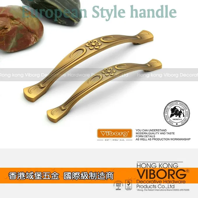 

Hong  Continental Furniture Hardware Drawer Handle Cabinet AR5835 gold bronze handle