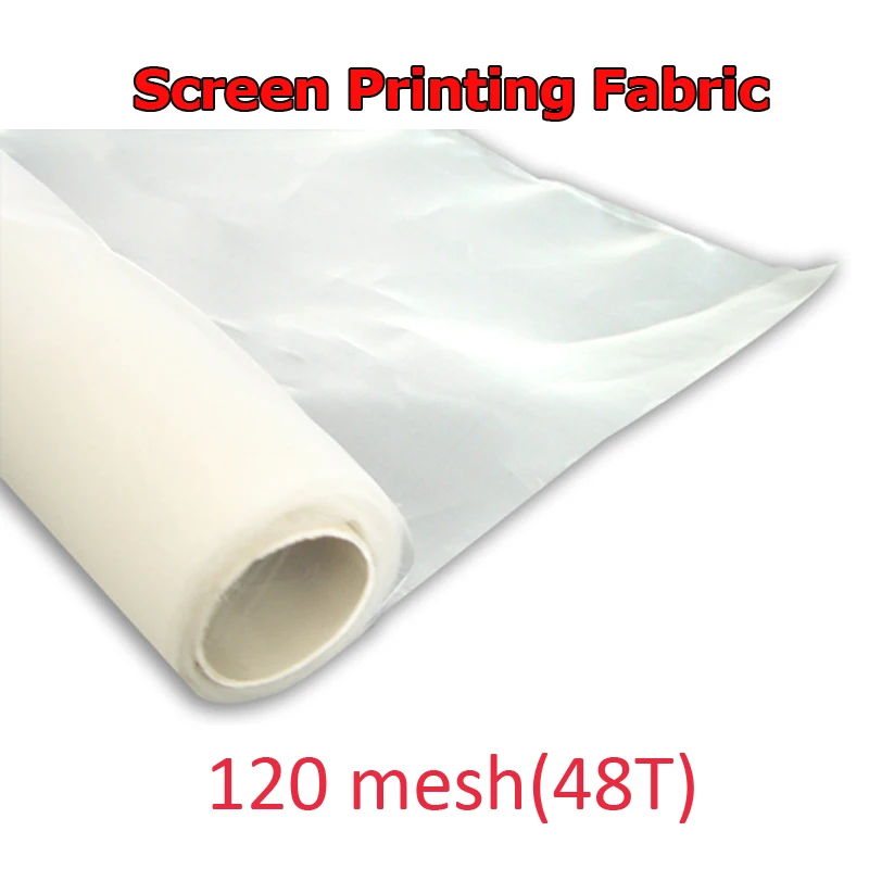 

5 meters (5 yards) Cheap and discount 48T 120M polyester silk screen printing mesh 127cm width