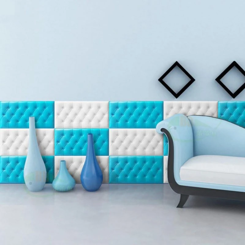 

Self-adhesive 3D Three-dimensional Wall Stickers Thicken Tatami Anti-collision Wall Mat Children's Bedroom Bed Soft Cushion