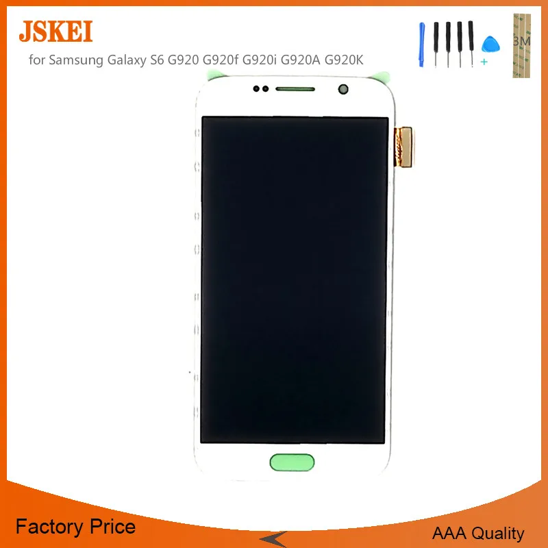 

Tested LCD for Samsung Galaxy S6 G920 G920f G920i G920A G920K LCD OLED Screen Assembly Super AMOLED S6 LCD 5pcs/lot