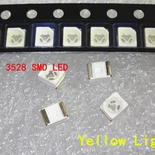 100 шт. 3528 Желтый супер яркий светильник-диод 1210 SMD СВЕТОДИОДНЫЙ