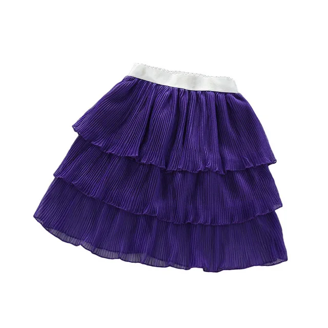 2018 summer kids long tulle skirts for girls layered purple green big ...