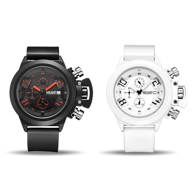  MEGIR Creative Men Sport Watch Top Brand Luxury Army Military Watches Clock Men Chronograph Quartz 