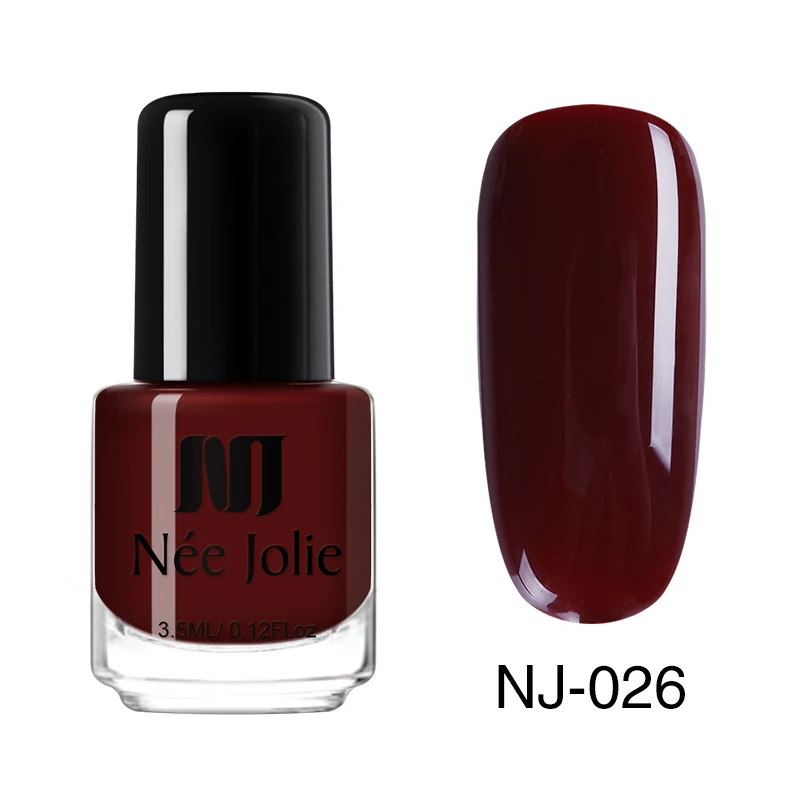 3.5ml NJ026 Лак для ногтей NEE JOLIE, кофейный, серый, красный, серия Nail Varnich, чистый цвет, лак для ногтей, лак, украшение, 3,5 мл - Цвет: 3.5ml NJ026