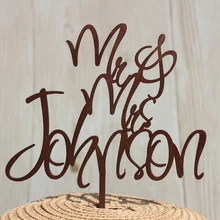 Изготовленное на заказ имя Mr& Mrs персонализированные окрашенные деревянные Свадебные украшения для торта деревянный для торта стенд Свадебные украшения