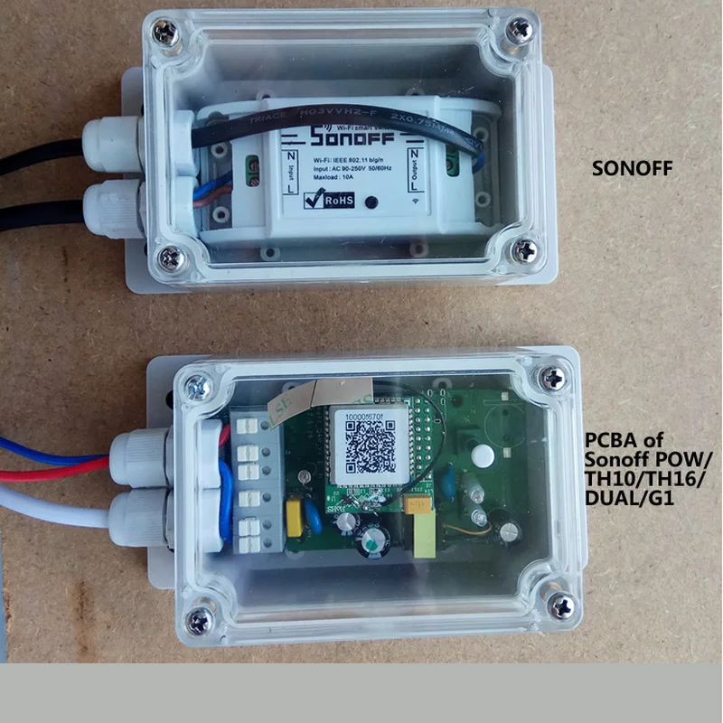 Из 2 предметов Sonoff IP66 водонепроницаемый чехол для Sonoff Basic/RF/Dual/Pow/TH16/G1 умный дом Модули автоматизации homekit переключатель Wi-Fi