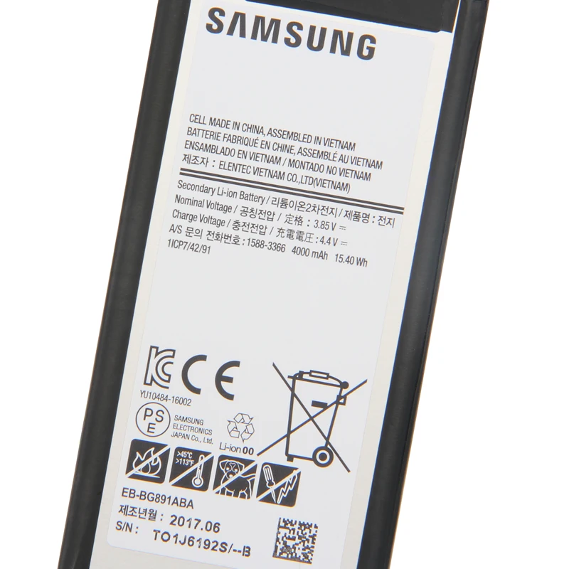 Подлинный сменный аккумулятор EB-BG891ABA для Sasmung Galaxy S7Active S7 Active 4000mAh подлинный аккумулятор для телефона